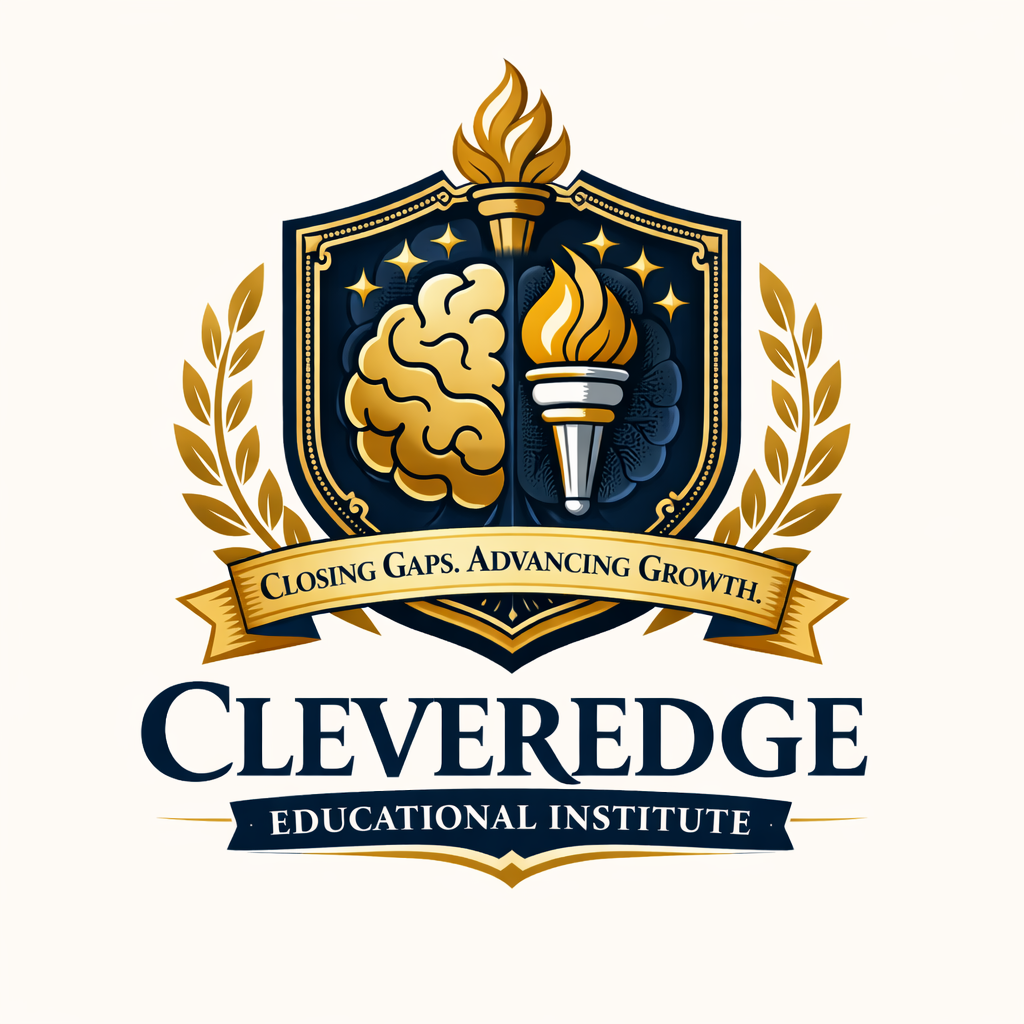 Cleveredge Educational Institute crest — Closing Gaps. Advancing Growth.